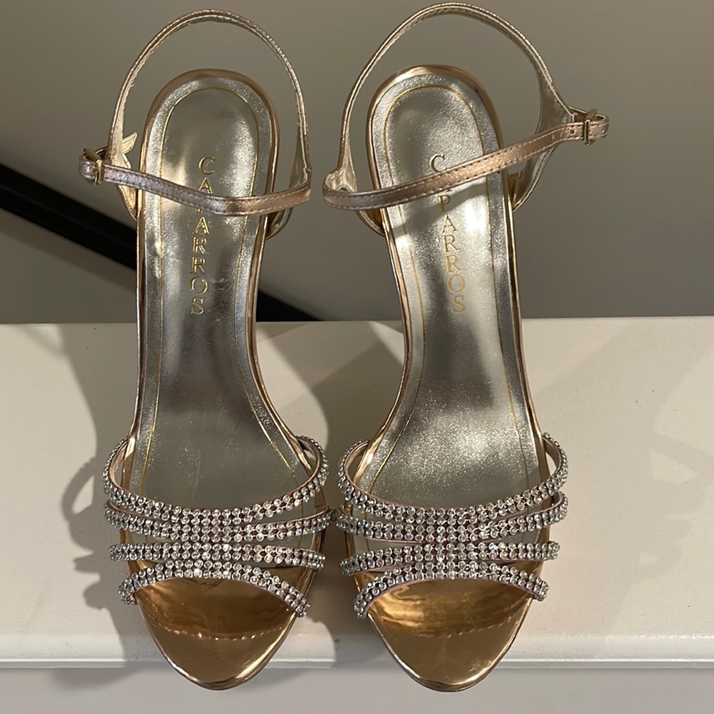 Caparros Rose Gold Metallic Heels